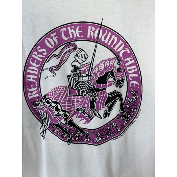 Vintage 1993 Readers Of The Round Table Shirt White XL USA - Picture 4 of 10